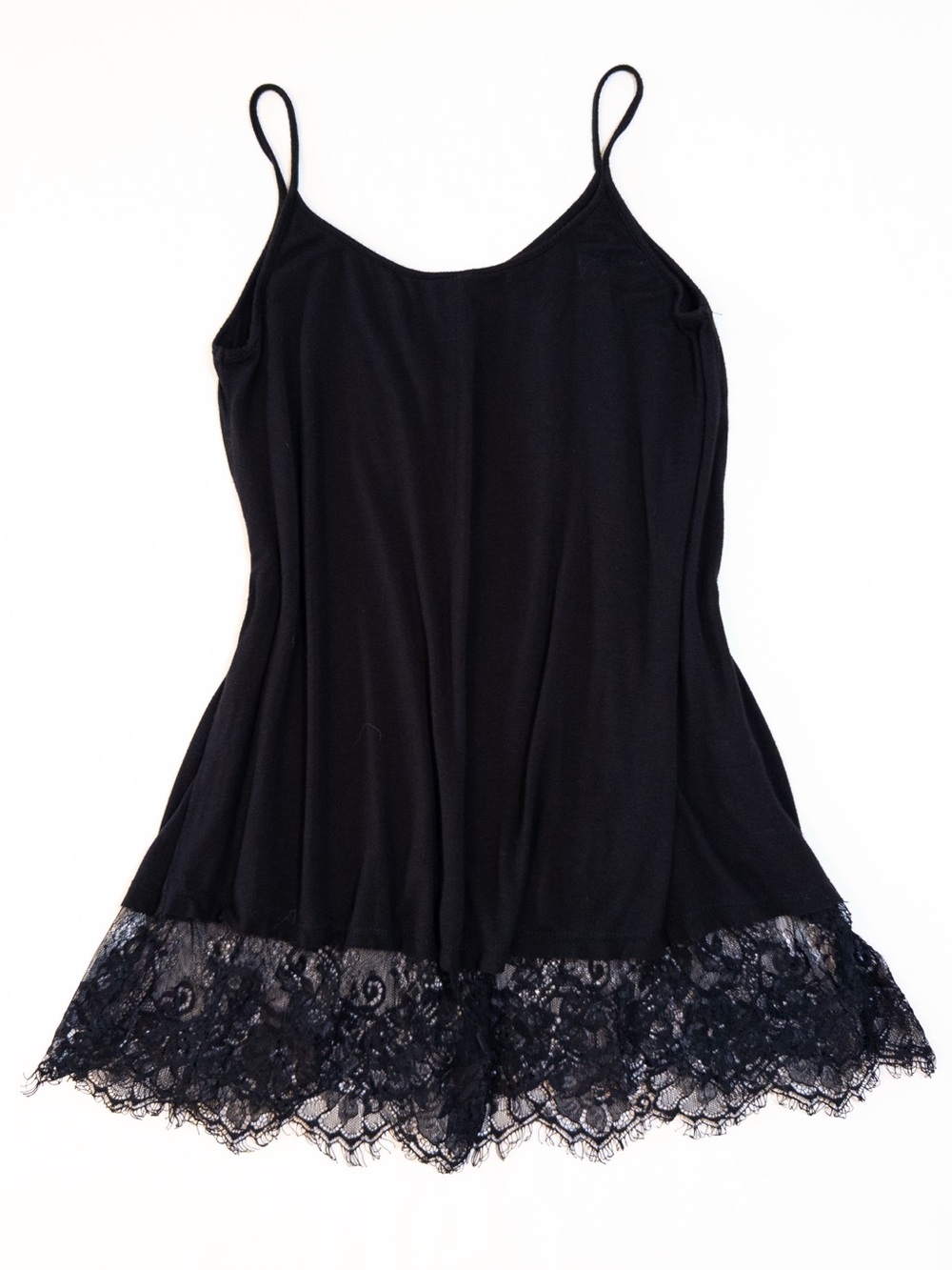 Altar'd State Black Lace-Trim Camisole Tank